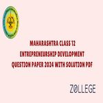 Maharashtra Board Class 12 Entrepreneurship Development Question Paper 2024 90M652